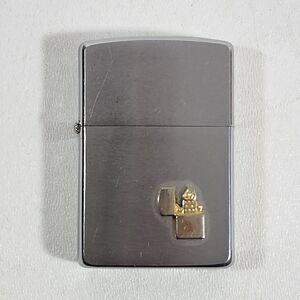 Zippo Lighter 1991 Vintage with Brass Emblem Collectible Advertising Tobacco